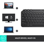 Logitech MX Keys Mini Minimalist Wireless Illuminated Keyboard, Compact, Bluetooth, Backlit, USB-C, Metal Build, Black