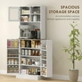 thumbnail image 3 of Barara King 66.5" Pantry Storage Cabinet with Adjustable Shelves, Kitchen Pantry Cabinet for Dining Room, White, 3 of 7