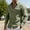 Army Green, variant on Long Sleeve Shirts for Men Natural Fabric Breathable Button Up Shirts with Pocket Weekend Wear lightweight Shirts for Hiking