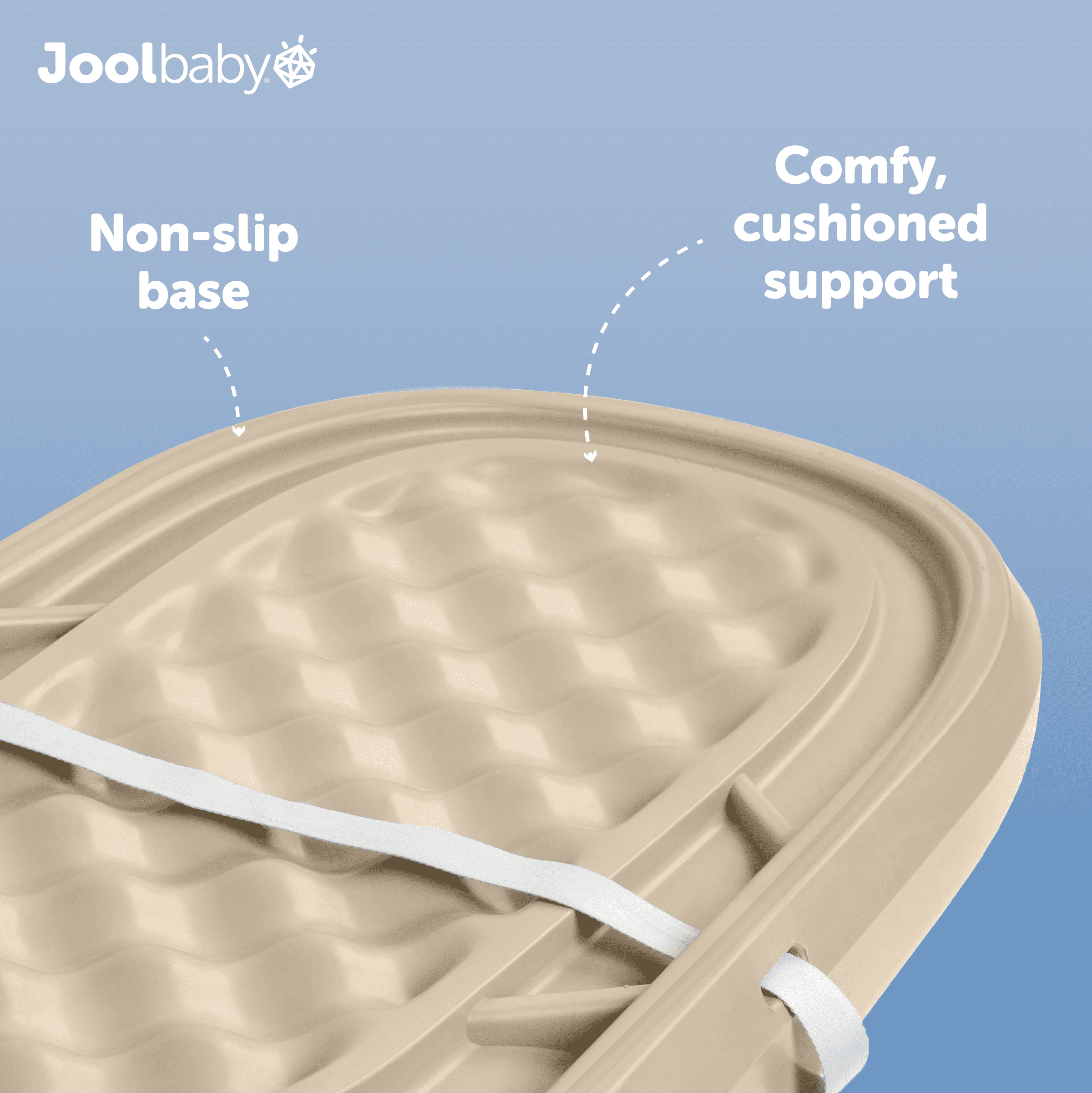 Jool Baby Waterproof Baby Changing Pad - Easy to Clean, Lightweight & Portable - Large Foam Cushion for Comfort (Oatmeal)