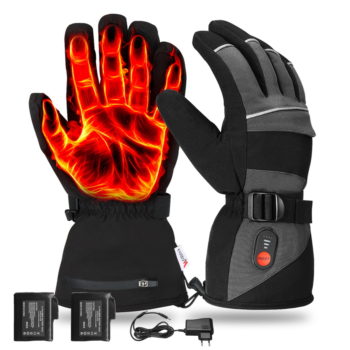 Rechargeable Heated Gloves with Full Finger, Kuwait Ubuy