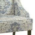 thumbnail image 2 of HomePop Classic Swoop Arm Accent Chair - Blue and Off-White Medallion Pattern, 2 of 5