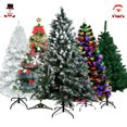 thumbnail image 2 of Noble 4-7ft Artificial Christmas Xmas Bushy Pine Tree W/ LED Lights/Pre Lit Decoration, 2 of 9