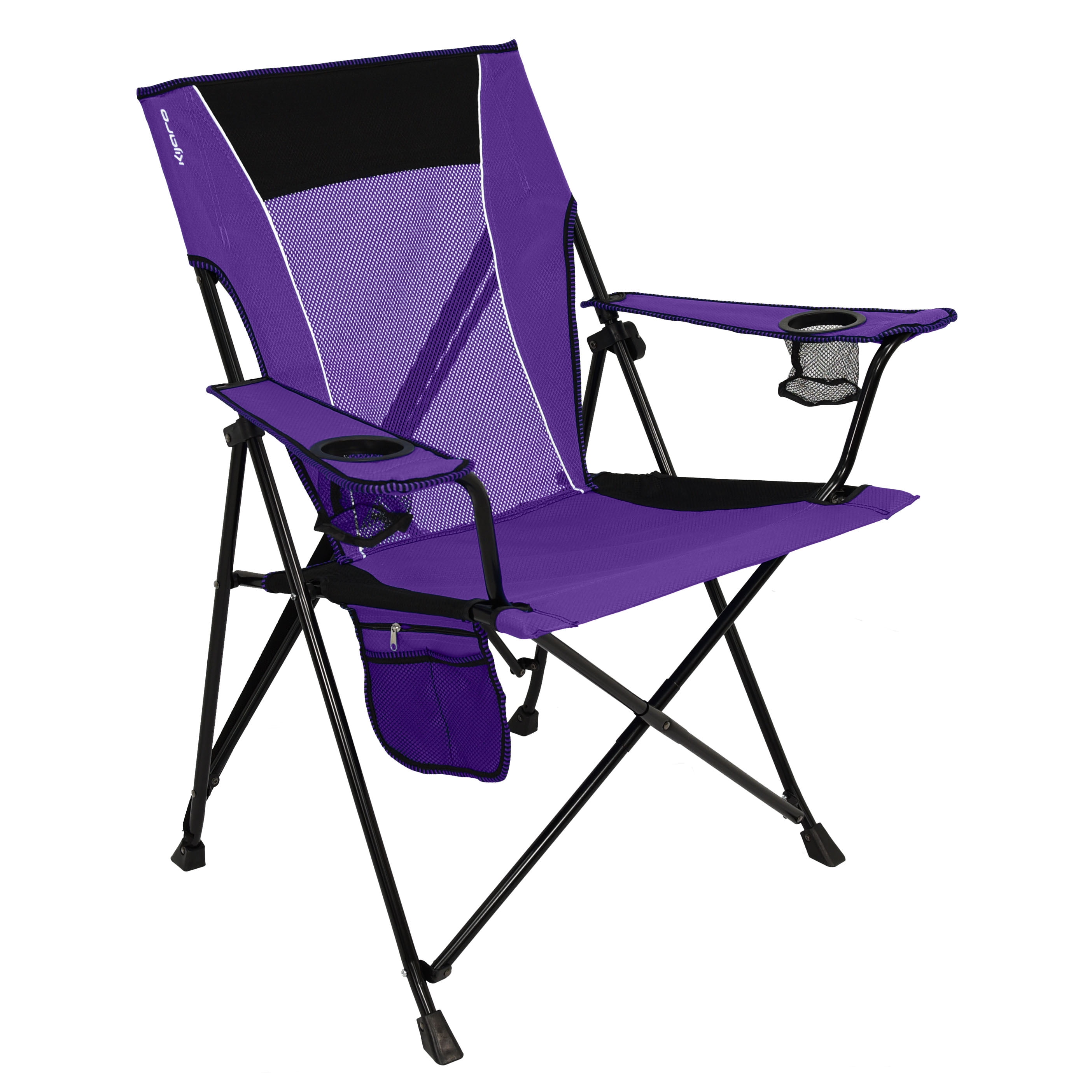 Kijaro Kawachi Dual Lock Portable Camping Chair for Outdoor, Strong Polyester, Purple