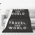 thumbnail image 4 of Salouo Travel The World1 Print Bed Blankets,Flannel Blanket Comfortable Air Conditioning Blanket Lightweight Blanket for Sofa Bed Travel & Couch -80"x60", 4 of 8