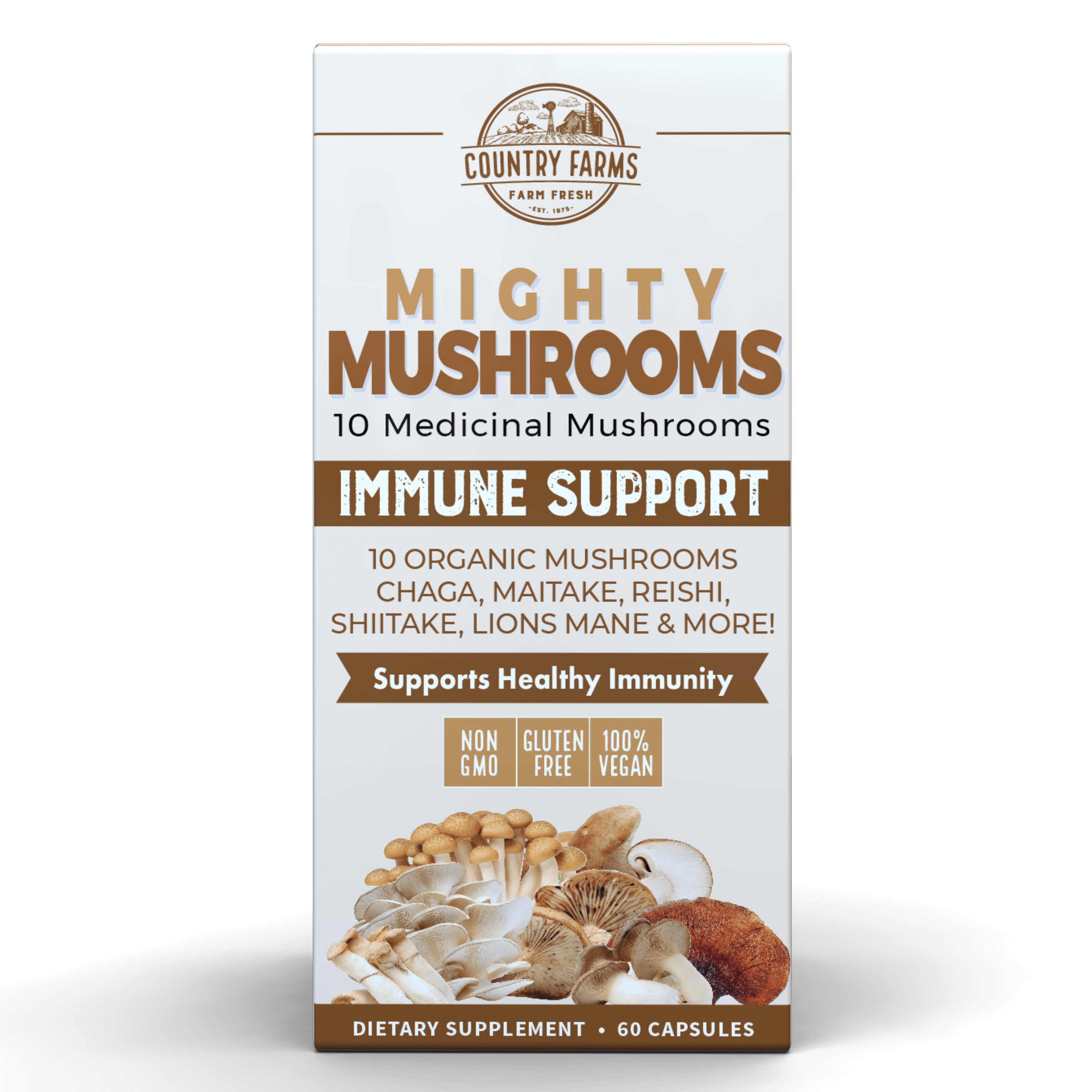 Country Farms Mighty Mushrooms, Immune Support, Supports Healthy