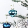 thumbnail image 3 of CSCHome 12PCS Christmas Tree Ornaments Christmas Glossy and Matte Colored Hearts Hanging Decoration for Christmas Tree Holiday Wedding Party Decor, 3 of 8