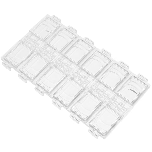 OUNONA Waterproof Jewelry Box for Nail Art Supplies Acrylic Storage with Lids 1Set