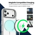 thumbnail image 4 of Entronix Magnetic Case for iPhone 17 Pro — Colored Back with Kickstand Soft Grip Protective Clear Cover, White, 4 of 5