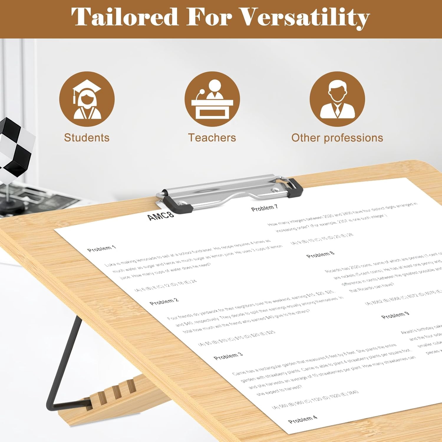 Adjustable Slant Board Clipboard Foldable Writing Stand Sloped Surface for Handwriting Drawing Reading