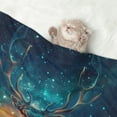 thumbnail image 2 of Rocae Celestial Stag Cosmic Glow for Pet Blanket Dog Blanket Cat Blanket Soft Sleep for Small Medium Pet-Large, 2 of 8