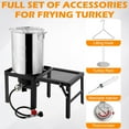 thumbnail image 4 of 30QT Turkey Fryer and 10QT Fish Fryer Kit, 54000BTU Propane Gas Stove with Foldable Side Table, Outdoor Aluminum Deep Fryer Pot for Seafood Boiling with Lifting Hook, Turkey Rack & Thermometer, 4 of 7