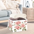thumbnail image 5 of Storage Box With Lid 16.5x12.6x11.8In Foldable Stacked Household Storage Box Five Roses, 5 of 7