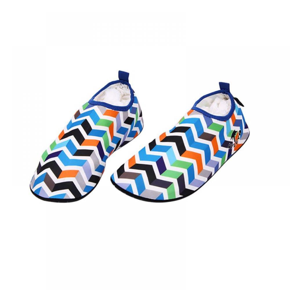Men Women Skin Water Shoes Hot Beach Socks Yoga Exercise Pool Swim Slip On Surf（L）