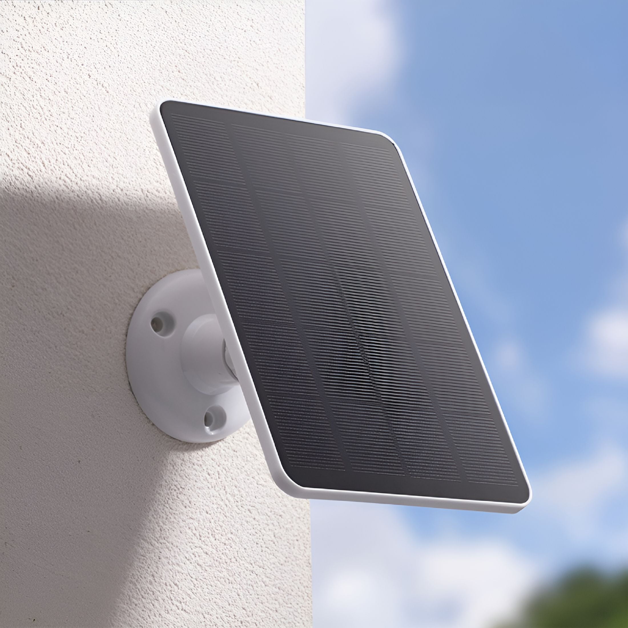 GJX 5W Solar Panels for Security Camera, Solar Panel with Micro USB & USB-C Port for DC 5V Outdoor Rechargeable Battery Camera, IP65 Waterproof, Adjustable Security Mount