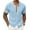 Light Blue, variant on COOFANDY Mens Summer Beach Shirt Knit Crochet Button Down Shirts Short Sleeve Retro Lightweight Hawaiian Shirt Fashion Resort Wear