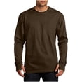 thumbnail image 4 of hoksml Men's Crew Neck Long Sleeve Athletic T Shirt Thumb Hole Cuff Quick Dry Solid Base Layer Top for Running Gym Daily Outdoor Wear, 4 of 6