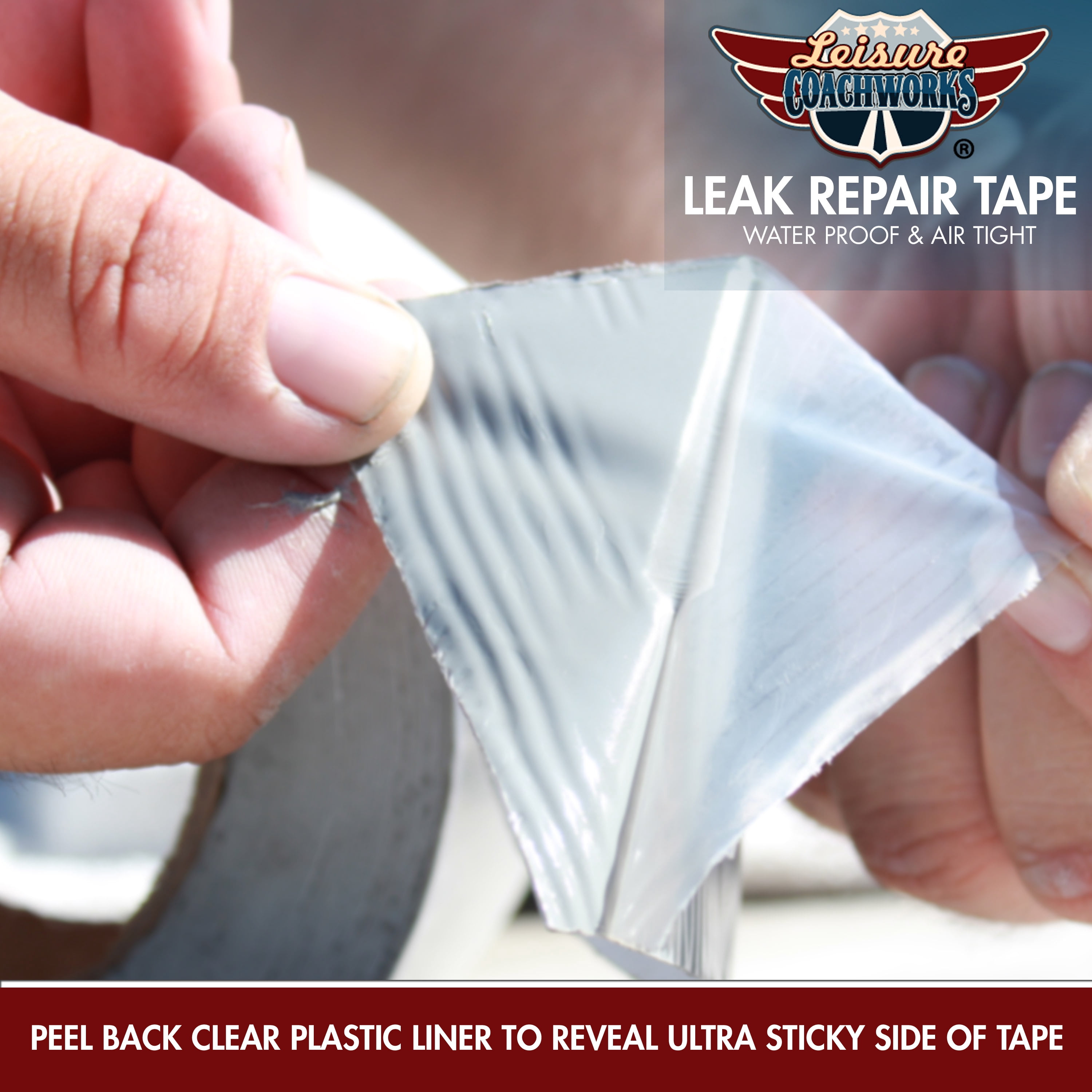 LCW 6" x 25' RV Leak Repair Tape UV Weatherproof Roof Seal Sticky White