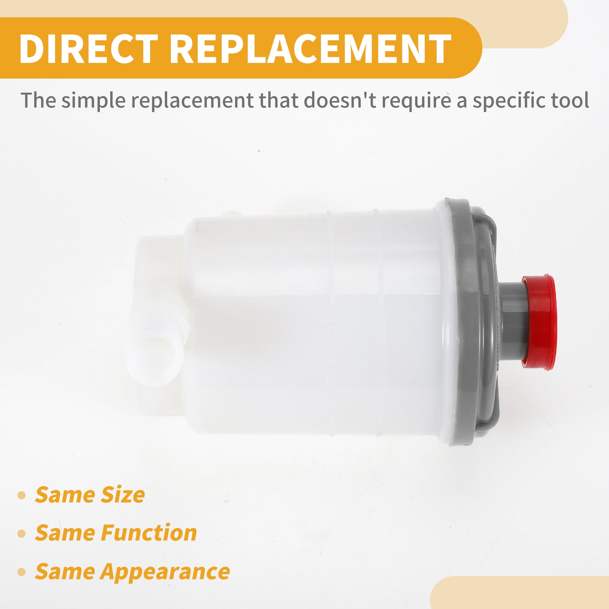 Unique Bargains Power Steering Reservoir - No.53701S87A01 Car Automotive Power Steering Tank - for Honda Odyssey 1999-2004 Plastic White - 1 Pc