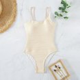 thumbnail image 4 of Sngxgn Bathing Suit for Women Tummy Control High Cut Swimsuit Womens Swim Suit(Beige,M), 4 of 8
