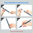 thumbnail image 3 of Fintie Soft Silicone Sleeve for Apple Pencil Pro & 2nd Generation - Protective Pen Skin Cover Pencil Grip Holder with 2 Nib Covers Accessories, Cyan Blue, 3 of 8