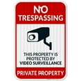 thumbnail image 1 of No Trespassing Video Surveillance Sign, Private Property Sign, 12x18 Reflective Aluminum EGP, 1 of 1