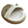 thumbnail image 1 of Cama cueva para gatos, acogedora, suministros para mascotas, nido antideslizante para gatos pequeños, perros y gatos Gris, 1 of 8