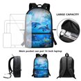 thumbnail image 3 of ZUXONGSY Dolphin Coral Clownfish Print School Backpacks for Teen Girls Boys 3 in 1 School Bag Book Bag with Lunch Box Pencil Case for Kindergarten Elementary Schoolbags Back Packs Travel Daypack, 3 of 6