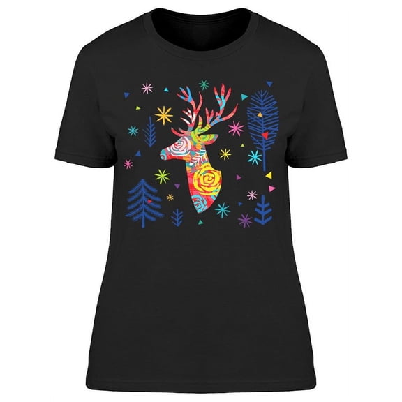 Ornament Deer T-Shirt Women -Image by Shutterstock, Female Small