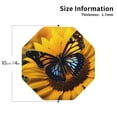 thumbnail image 3 of Disketp Butterfly On Sunflower Funny Coasters,6 Pcs Leather Coasters with Holder, Perfect Housewarming Hostess Gifts,Protect Furniture from Water Marks Scratch and Damage,Octagon, 3 of 7