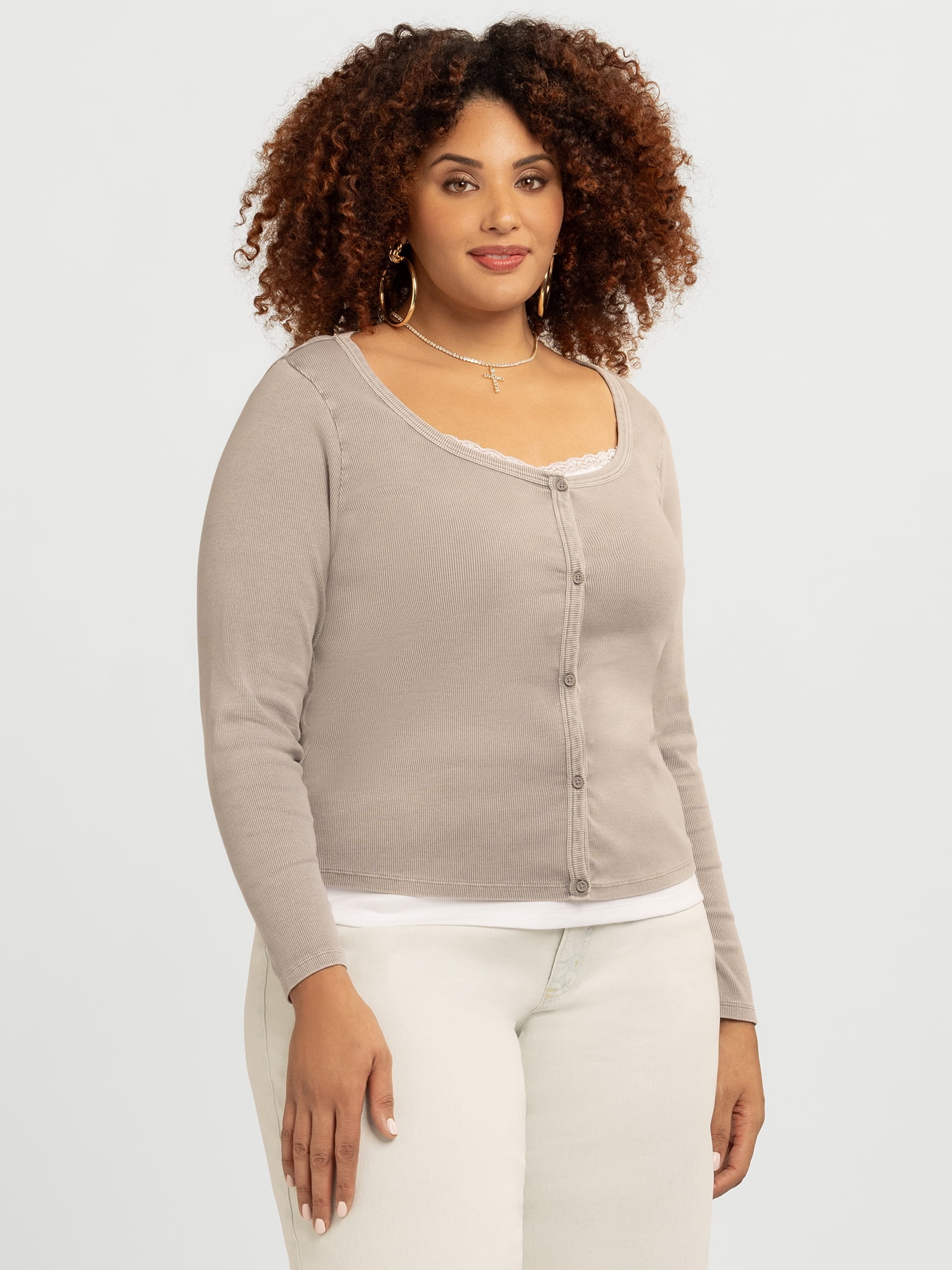 Jessica Simpson Women's and Women's Plus Manuela Layered Look Top, Sizes XS-4X