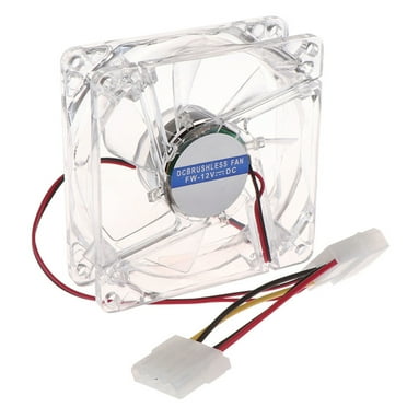 Anvazise Case Fan Efficient RGB Lights Mute 8cm PC Colorful Cooling Fan for Home Blue