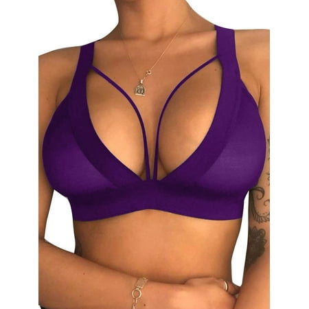 

Summer Sexy Bra Tops Women Fitness Camisoles V-neck Strappy Camis Top Ladies Solid Color Tanks Homewear Lingerie Camisoles Tops
