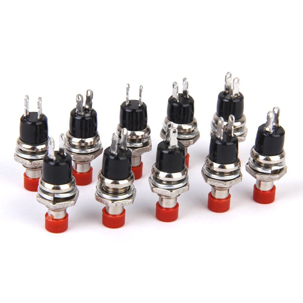 Mini Momentary Push Button Switch for Model Railway Hobby 7mm Pack of 10 Red 