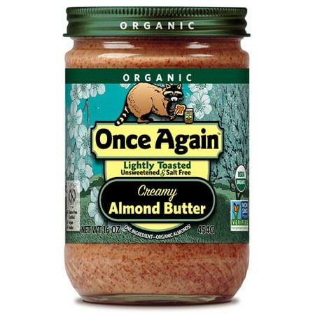 Once Again Organic Almond Butter, Creamy, Lightly Toasted, 16