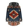 thumbnail image 3 of Fanxing Men's Casual Vintage Ethnic Aztec Fleece Coat Western Warm Sherpa Lined Long Jackets Coats Full Zipper Hooded Sweatshirts Outerwear, 3 of 6