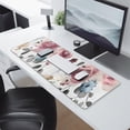 thumbnail image 2 of Long Mouse Pads for Desk,Pioneer Flower Floral Print Pattern Desk Mats on Top Of Desks, Desk Mouse Pad Extra Large with 3mm Non-Slip Base and Stitched Edge for Gaming,Office,Work,Home 31.5"x11.8", 2 of 6