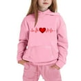 thumbnail image 3 of Avrntaa Boys Girls 2 Piece Sweat Set Casual Hoodie and Jogger Outfit Matching Baggy Tracksuit for Children 2-14Y, 3 of 5