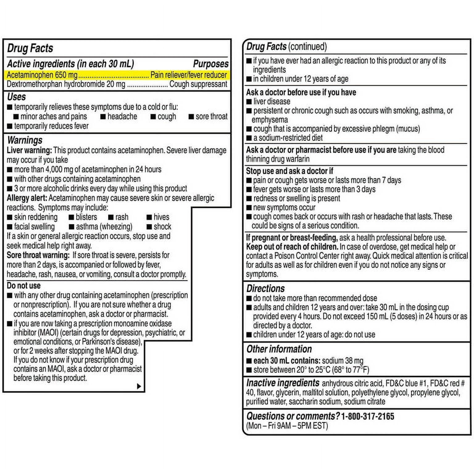 Coricidin HBP Cold, Cough & Flu Medicine, Sugar Free Day Liquid, Cherry, 12 fl oz
