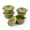 Moss Green-10 oz, variant on Scallop Ceramic Mini Cocotte Set Of 4 (assorted Colors)