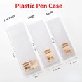 thumbnail image 2 of Transparent Plastic Pencil Case Japan Mujis Style Pen Box L/S Size Frosted Pens Storage for School Office Extra Large Stationery Large Size, 2 of 4