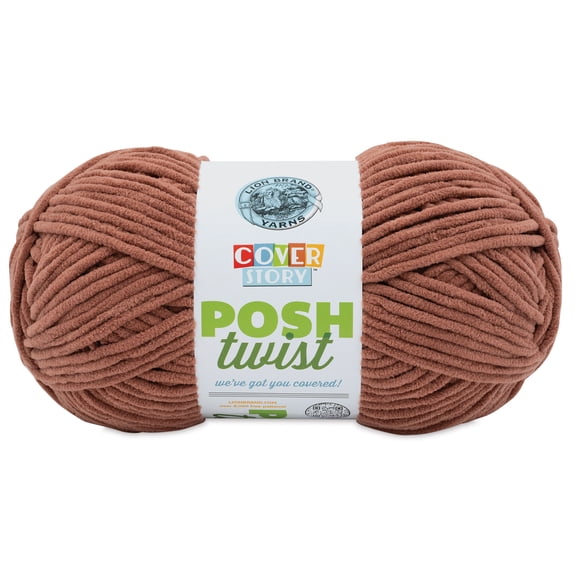 Lion Brand Cover Story Posh Twist Yarn - Brown Butter, 232 yds