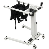 Electric Patient Lift Transfer Chair, Height&Seat Width Adjustable Portable Electric Patient Lift for Home Foldable Patient Lift Chair Transfer Lift Aid Chairs for Seniors Disabled Holds 286.6 lbs