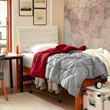 DormCo Ultimate Gray/Scooter Red Reversible Full Comforter - Oversized Full XL Bedding