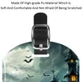 thumbnail image 4 of Square 2Pack PU Leather Happy Halloween Cruise Luggage Tag with Privacy Cover and Name ID Tag for Travel Handbags Backpacks Luggage Tags, 4 of 6
