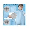thumbnail image 3 of Capa Impermeable Xtellar azul Portátil Para Lluvia Gabardina Rompevientos, 3 of 4
