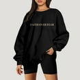 thumbnail image 2 of Tiweut Oversized Christian Sweatshirt Women Faith Over Fear Sweater Christian Religious Sayings Pullover Long Sleeve Shirt,Black,S, 2 of 5