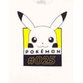 thumbnail image 3 of Pokemon T Shirt Pikachu #025 new Official Womens Skinny Fit White, 3 of 4