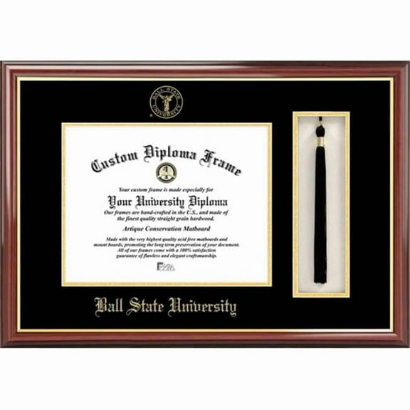 Campus Image IN985PMHGT Ball State University Tassel Box and Diploma Frame