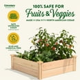 thumbnail image 2 of Greenes Fence 3' x 3' x 11" (3/4" Thick) Premium Cedar Raised Garden Bed, 2 of 8